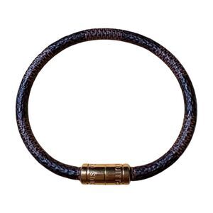 Louis Vuitton Damier Ebene Leather Bracelet
